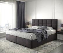 Boxspringbett Dream-Fine 180x200 cm Mikrofaser Schwarz mit Matratze un...