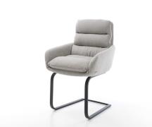 Freischwinger Abelia-Flex mit Armlehnen Stripes Hellgrau Freischwinger...