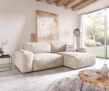 Ecksofa Lanzo XL 270x180 cm Cord Beige Recamiere variabel