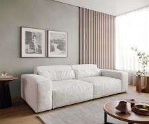 Big-Sofa Sirpio L 260x110 cm Bouclé Creme-Weiß