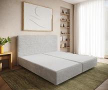 Boxspringgestell Dream-Well Cord Silbergrau 200x200 cm