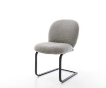 Freischwinger Nube-Flex Bouclé Silbergrau Freischwinger flach Schwarz ...