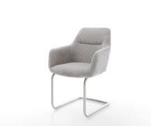 Freischwinger Pejo-Flex Cord Silbergrau Freischwinger rund Edelstahl T...