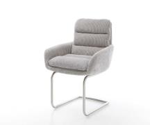Freischwinger Abelia-Flex mit Armlehnen Cord Silbergrau Freischwinger ...