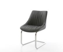 Freischwinger Elda-Flex Strukturstoff Anthrazit Freischwinger flach Ed...