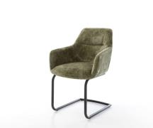 Freischwinger Pejo-Flex Chenille Olive Freischwinger rund Schwarz Tasc...