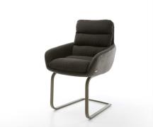 Freischwinger Abelia-Flex mit Armlehnen Materialmix Schwarz Freischwin...