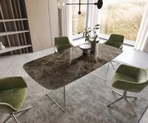 Esstisch Edge Boot 200x100 Keramik Laminam® Emperador Extra Lucidato D...