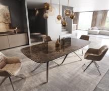 Esstisch Edge Boot 240x120 Keramik Laminam® Emperador Extra Lucidato D...