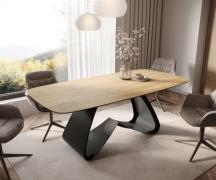 Esstisch Edge Boot 200x100 Keramik Laminam® Sabbia Eichefarbig W-Geste...