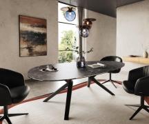 Esstisch Edge Oval 220x120 Keramik Laminam® Nero Greco Anthrazit Zenth...