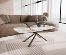 Couchtisch Edge Boot 120x70 cm Keramik Minas Melange Sarity Metall Eff...