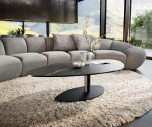 Couchtisch Edge Organisch 140x76 cm Keramik Laminam® Noir Desir Braun ...