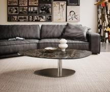 Couchtisch Edge Organisch 140x76 cm Keramik Laminam® Emperador Extra L...