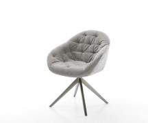 Drehstuhl Gaio-Flex Strukturstoff Soft Grau Kreuzgestell breit Graphit...