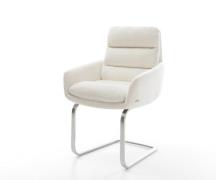 Freischwinger Abelia-Flex mit Armlehnen Bouclé Soft Beige Freischwinge...