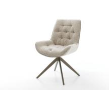 Drehstuhl Taimi-Flex Webstoff Soft Beige Kreuzgestell breit Effektfini...