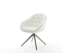 Drehstuhl Gaio-Flex Bouclé Soft Beige Kreuzgestell breit Graphit 360° ...