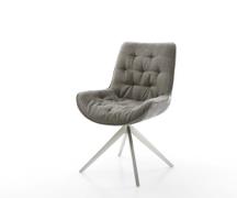 Drehstuhl Taimi-Flex Bouclé Soft Schlamm Kreuzgestell breit Edelstahl ...