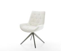 Drehstuhl Taimi-Flex Bouclé Soft Beige Kreuzgestell breit Graphit 360°...