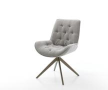 Drehstuhl Taimi-Flex Strukturstoff Soft Grau Kreuzgestell breit Effekt...