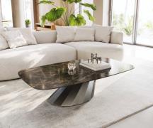 Couchtisch Edge Boot 140x80 cm Keramik Laminam® Emperador Extra Lucida...