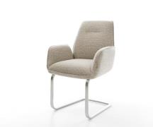 Freischwinger Zoa-Flex Webstoff Soft Beige Freischwinger flach Edelsta...