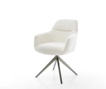 Drehstuhl Pejo-Flex Bouclé Soft Beige Kreuzgestell breit Graphit 360° ...