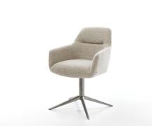 Drehstuhl Pejo-Flex Webstoff Soft Beige Fußkreuz Graphit 360° drehbar ...