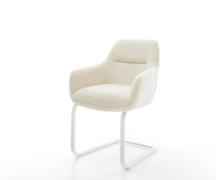 Freischwinger Pejo-Flex Teddystoff Beige Freischwinger flach Weiß Tasc...