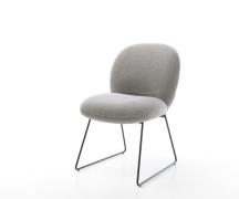 Esszimmerstuhl Nube-Flex Strukturstoff Soft Grau Kufengestell Schwarz ...