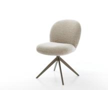 Drehstuhl Nube-Flex Webstoff Soft Beige Kreuzgestell breit Effektfinis...