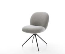 Esszimmerstuhl Nube-Flex Strukturstoff Soft Grau Kreuzgestell konisch ...