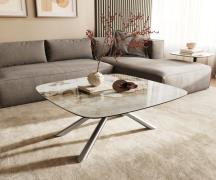 Couchtisch Edge Boot 90x90 cm Keramik Minas Melange Sarity Edelstahl g...