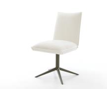 Drehstuhl Lelio-Flex Bouclé Soft Beige Fußkreuz Effektfinish Titan 360...