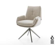 Drehstuhl Clea-Flex Webstoff Soft Beige Kreuzgestell breit Graphit 360...