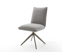 Drehstuhl Lelio-Flex Strukturstoff Soft Grau Kreuzgestell breit Effekt...