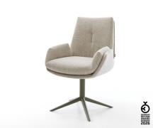 Drehstuhl Clea-Flex Webstoff Soft Beige Fußkreuz Effektfinish Titan 36...