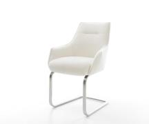 Freischwinger Alja-Flex mit Armlehnen Bouclé Soft Beige Freischwinger ...