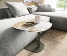 Couchtisch Edge Boot 60x60 cm Keramik Minas Melange Eleny Metall Effek...