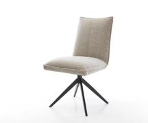 Drehstuhl Lelio-Flex Webstoff Soft Beige Kreuzgestell breit Schwarz 36...