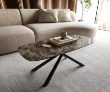 Couchtisch Edge Boot 100x50 cm Keramik Laminam® Emperador Extra Lucida...