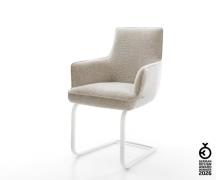 Freischwinger Heira-Flex mit Armlehnen Webstoff Soft Beige Freischwing...