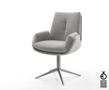 Drehstuhl Clea-Flex Strukturstoff Soft Grau Fußkreuz Graphit 360° dreh...
