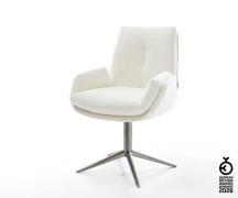 Drehstuhl Clea-Flex Bouclé Soft Beige Fußkreuz Graphit 360° drehbar Wi...