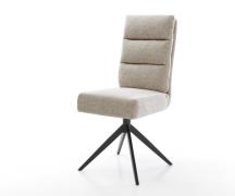 Drehstuhl Pela-Flex Webstoff Soft Beige Kreuzgestell breit Schwarz 360...