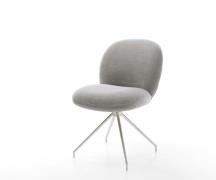 Esszimmerstuhl Nube-Flex Strukturstoff Soft Grau Kreuzgestell konisch ...