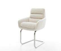 Freischwinger Abelia-Flex mit Armlehnen Teddystoff Beige Freischwinger...