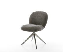 Drehstuhl Nube-Flex Bouclé Soft Schlamm Kreuzgestell breit Graphit 360...