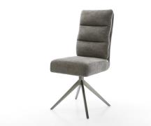 Drehstuhl Pela-Flex Bouclé Soft Schlamm Kreuzgestell breit Graphit 360...